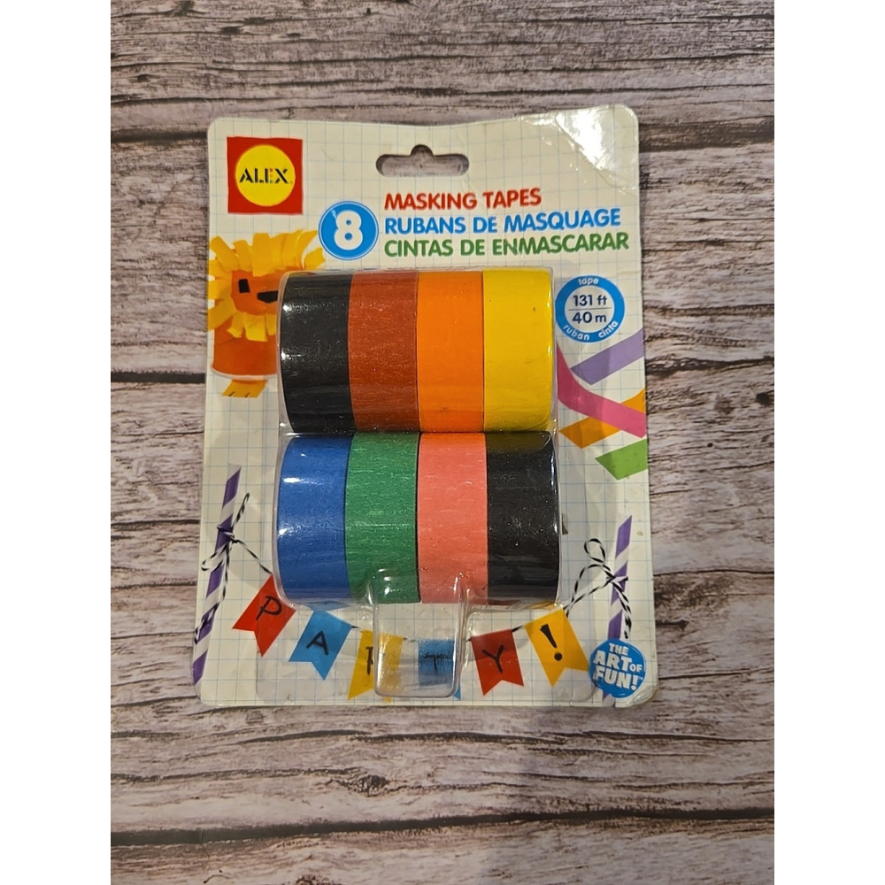 ALEX Toys Artist Studio 8 Piece Masking Tape Set Bold Colors New-Sealed (138)